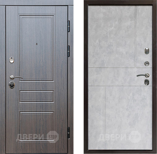 Входная металлическая Дверь Престиж Классика Венге Горизонт Бетон светлый в Фрязино