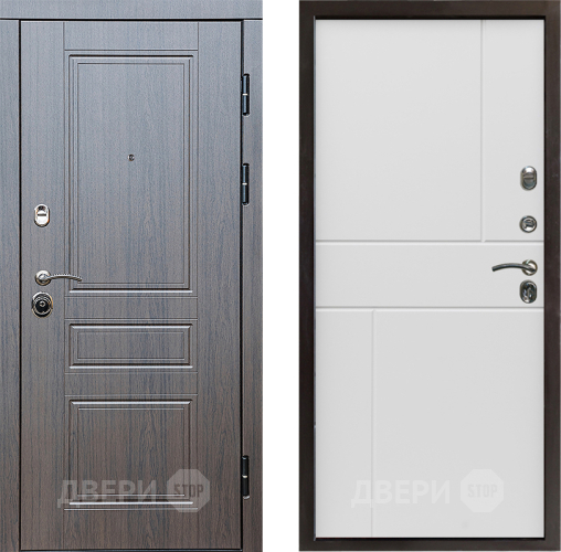 Входная металлическая Дверь Престиж Классика Венге Горизонт Бетон белый в Фрязино