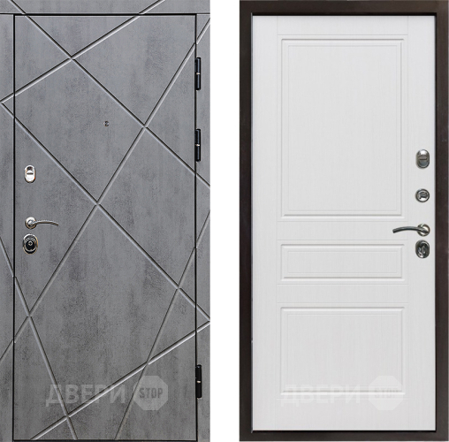 Входная металлическая Дверь Престиж Лучи Классика Белое дерево в Фрязино