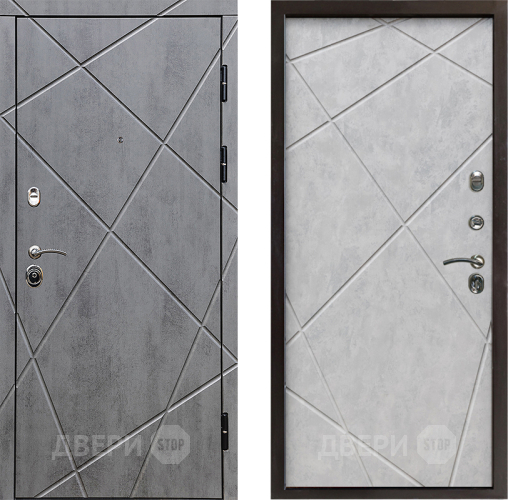 Входная металлическая Дверь Престиж Лучи Лучи Бетон светлый в Фрязино