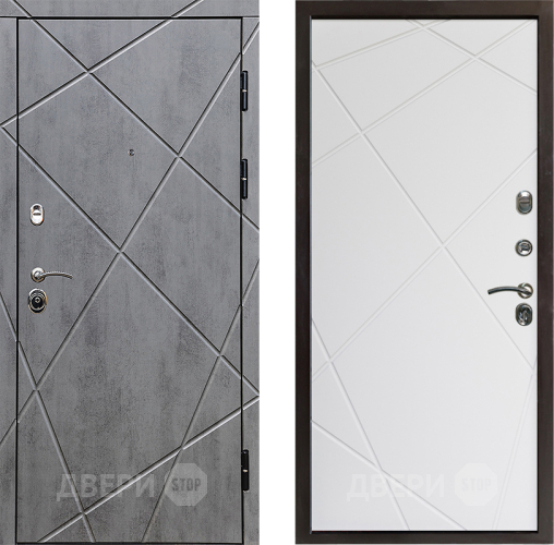 Входная металлическая Дверь Престиж Лучи Лучи Бетон белый в Фрязино