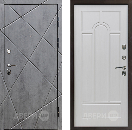 Входная металлическая Дверь Престиж Лучи Арка Лиственница белая в Фрязино