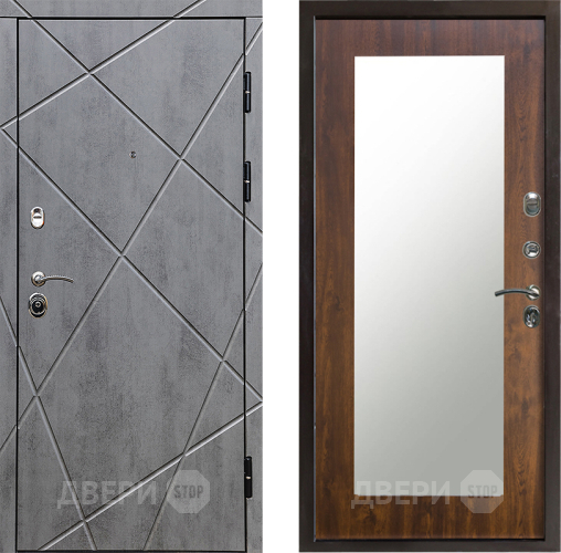 Входная металлическая Дверь Престиж Лучи Зеркло Пастораль Дуб в Фрязино