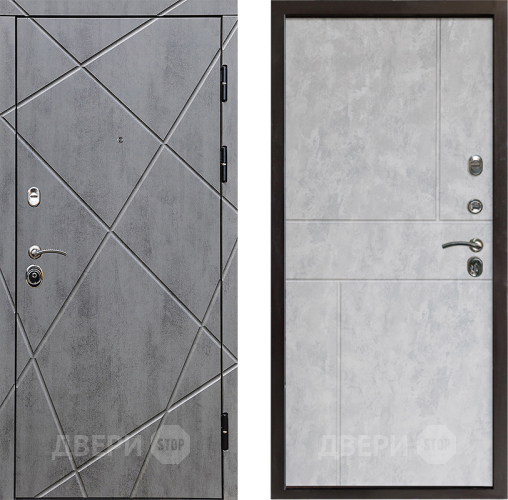 Входная металлическая Дверь Престиж Лучи Горизонт Бетон светлый в Фрязино