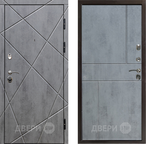 Входная металлическая Дверь Престиж Лучи Горизонт Бетон темный в Фрязино