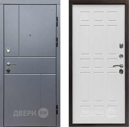Входная металлическая Дверь Престиж Горизонт Грэй Спарта Белое дерево в Фрязино