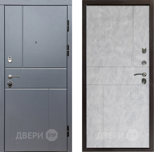 Входная металлическая Дверь Престиж Горизонт Грэй Горизонт Бетон светлый в Фрязино