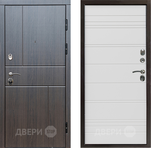 Входная металлическая Дверь Престиж Горизонт Венге Line Белый в Фрязино