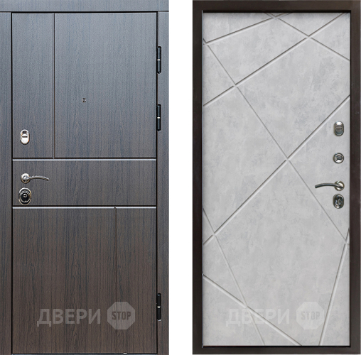 Входная металлическая Дверь Престиж Горизонт Венге Лучи Бетон светлый в Фрязино