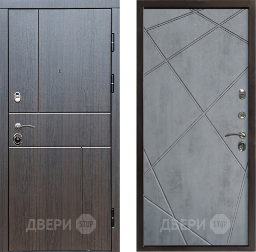 Входная металлическая Дверь Престиж Горизонт Венге Лучи Бетон темный в Фрязино