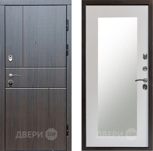 Входная металлическая Дверь Престиж Горизонт Венге Зеркло Пастораль Лиственница белая в Фрязино