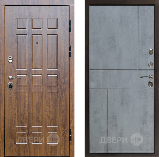 Входная металлическая Дверь Престиж Стандарт Горизонт Бетон темный в Фрязино