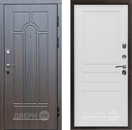 Входная металлическая Дверь Престиж Арка Классика Лиственница белая в Фрязино