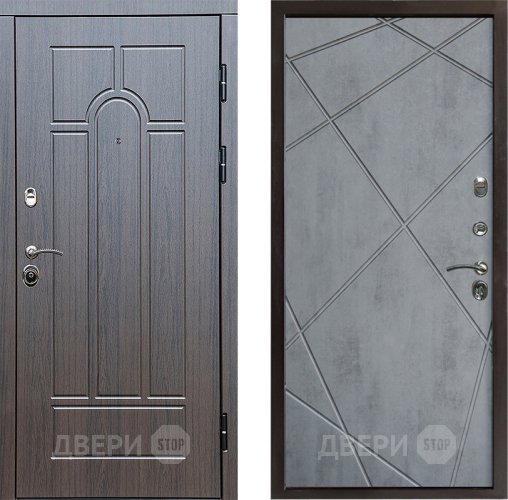 Входная металлическая Дверь Престиж Арка Лучи Бетон темный в Фрязино