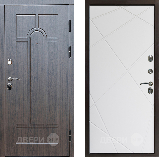 Входная металлическая Дверь Престиж Арка Лучи Бетон белый в Фрязино