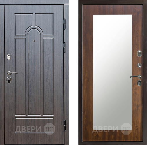 Входная металлическая Дверь Престиж Арка Зеркло Пастораль Дуб в Фрязино