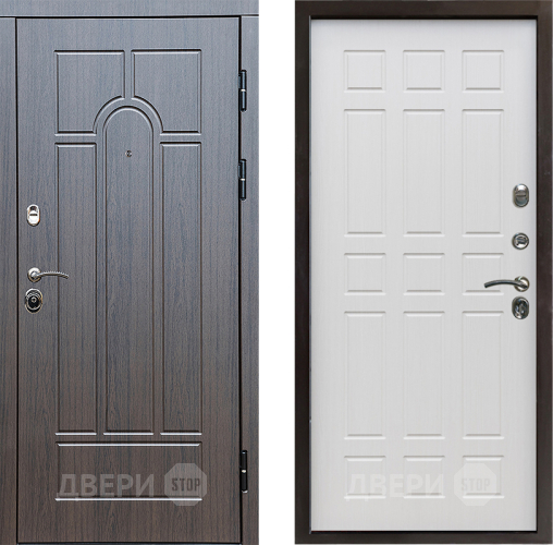 Входная металлическая Дверь Престиж Арка Спарта Лиственница белая в Фрязино