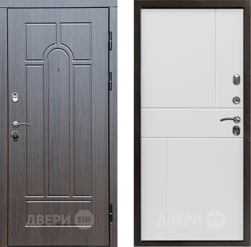 Входная металлическая Дверь Престиж Арка Горизонт Бетон белый в Фрязино