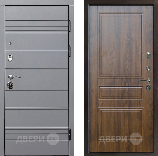 Входная металлическая Дверь Престиж Линия Грэй Классика Дуб в Фрязино