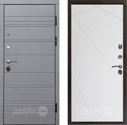 Дверь Престиж Линия Грэй Лучи Бетон белый в Фрязино