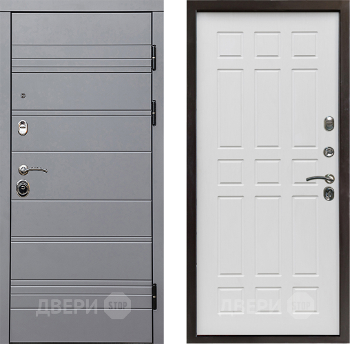 Входная металлическая Дверь Престиж Линия Грэй Спарта Белое дерево в Фрязино
