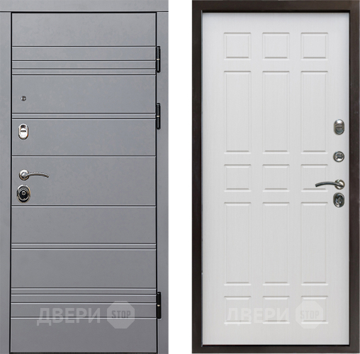 Входная металлическая Дверь Престиж Линия Грэй Спарта Лиственница белая в Фрязино