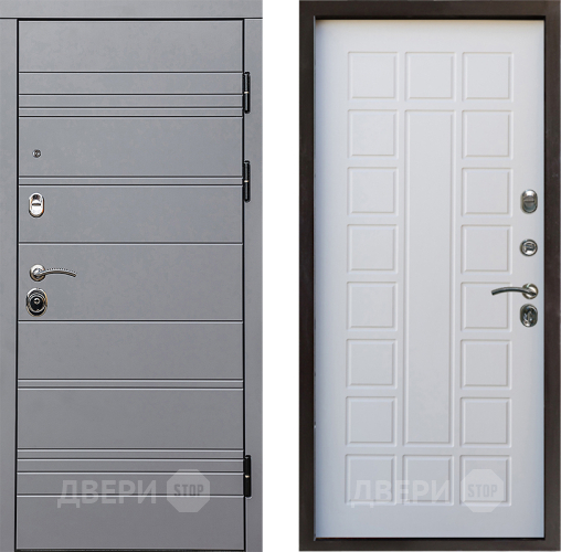 Входная металлическая Дверь Престиж Линия Грэй Престиж Белое дерево в Фрязино