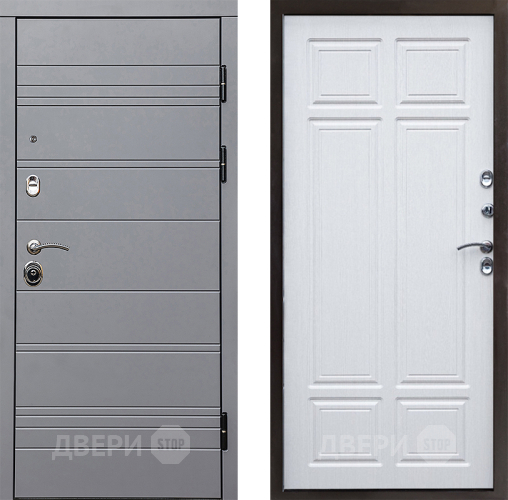 Входная металлическая Дверь Престиж Линия Грэй Премиум Лиственница белая в Фрязино