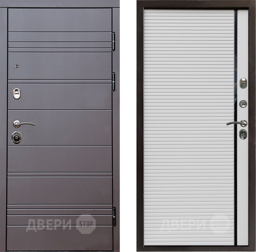 Входная металлическая Дверь Престиж Линия Браун Porte Белый в Фрязино