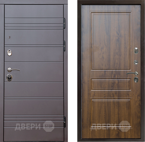 Входная металлическая Дверь Престиж Линия Браун Классика Дуб в Фрязино