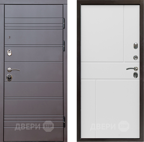 Дверь Престиж Линия Браун Горизонт Бетон белый в Фрязино