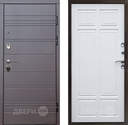 Входная металлическая Дверь Престиж Линия Браун Премиум Лиственница белая в Фрязино