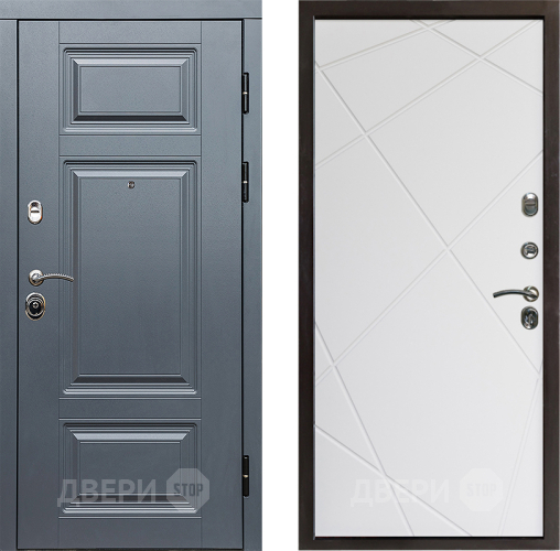 Входная металлическая Дверь Престиж Премиум Лучи Бетон белый в Фрязино