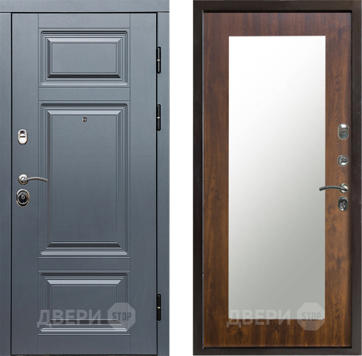 Входная металлическая Дверь Престиж Премиум Зеркло Пастораль Дуб в Фрязино