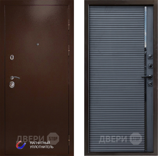 Входная металлическая Дверь Престиж Медь Porte Черный кварц в Фрязино