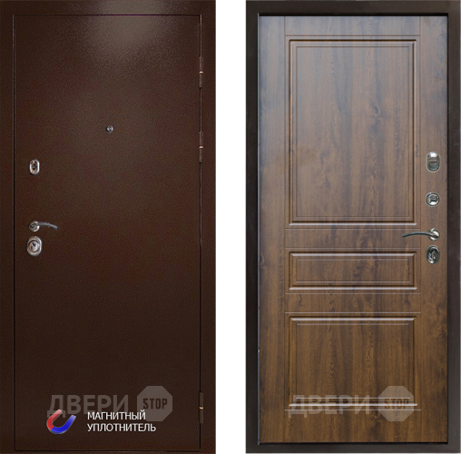 Входная металлическая Дверь Престиж Медь Классика Дуб в Фрязино