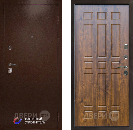 Входная металлическая Дверь Престиж Медь Спарта Дуб в Фрязино