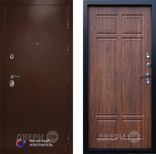 Входная металлическая Дверь Престиж Медь Премиум Орех темный в Фрязино
