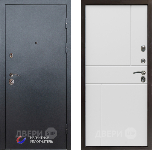 Входная металлическая Дверь Престиж Графит Горизонт Бетон белый в Фрязино