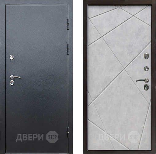 Дверь Престиж TERMO с терморазрывом Снегирь Серебро Лучи Бетон светлый в Фрязино