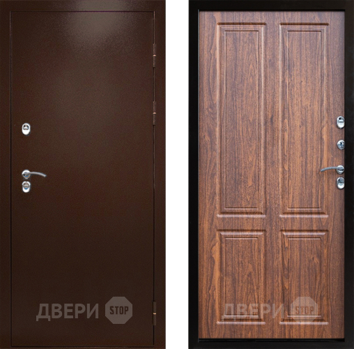 Входная металлическая Дверь Престиж TERMO с терморазрывом Снегирь Медь Премиум Орех светлый в Фрязино