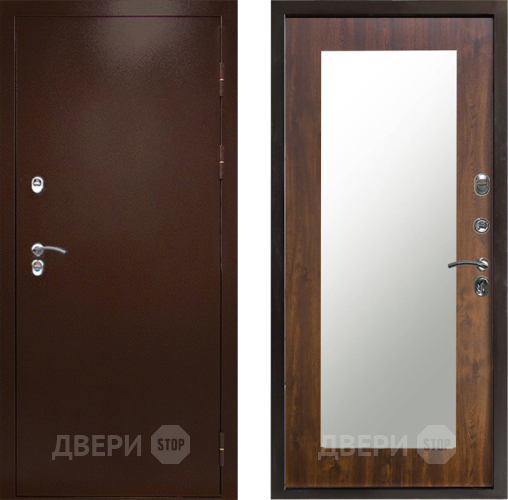 Дверь Престиж TERMO с терморазрывом Снегирь Медь Зеркало пастораль Дуб в Фрязино