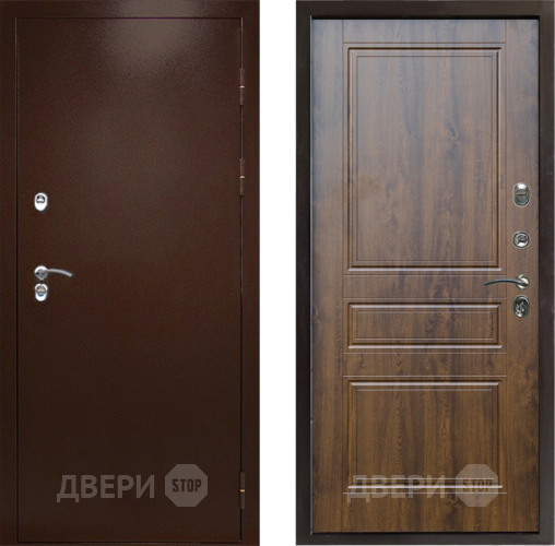 Дверь Престиж TERMO с терморазрывом Снегирь Медь Классика Дуб в Фрязино