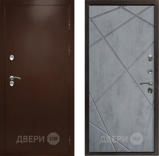 Входная металлическая Дверь Престиж TERMO с терморазрывом Снегирь Медь Лучи Бетон темный в Фрязино