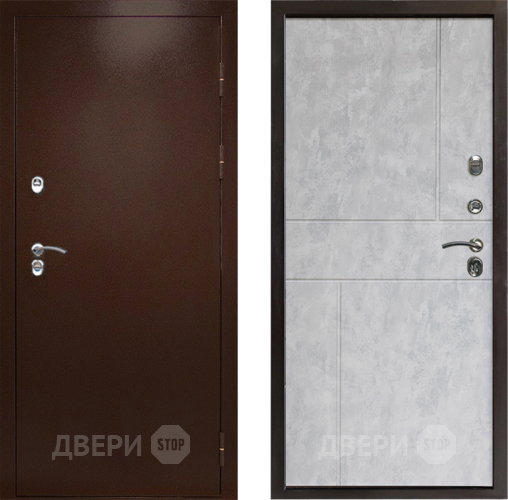 Входная металлическая Дверь Престиж TERMO с терморазрывом Снегирь Медь Горизонт Бетон светлый в Фрязино