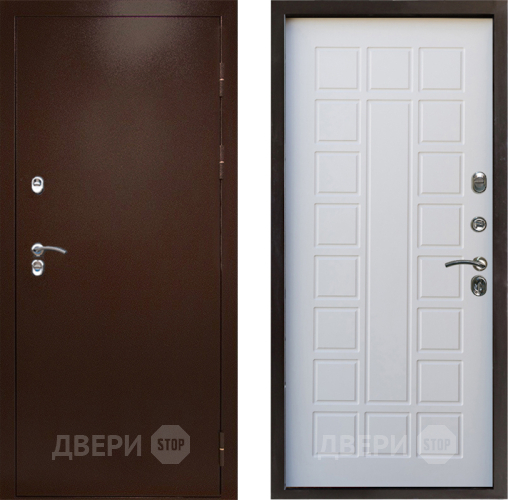 Входная металлическая Дверь Престиж TERMO с терморазрывом Снегирь Медь Престиж Белое дерево в Фрязино