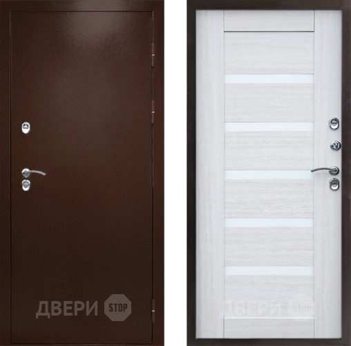 Входная металлическая Дверь Престиж TERMO с терморазрывом Снегирь Медь Царга Лиственница белая в Фрязино