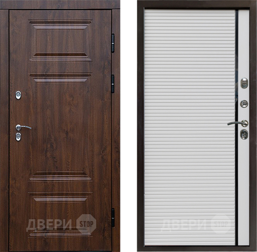 Входная металлическая Дверь Престиж TERMO с терморазрывом Премиум Орех Porte Белый в Фрязино