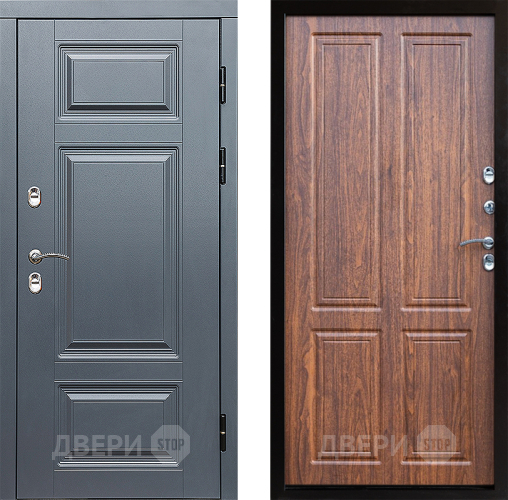 Входная металлическая Дверь Престиж TERMO с терморазрывом Премиум Грэй Премиум Орех светлый в Фрязино