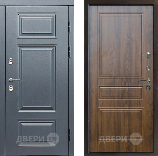 Входная металлическая Дверь Престиж TERMO с терморазрывом Премиум Грэй Классика Дуб в Фрязино